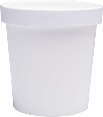 40 Count (16 oz) One - Pint Frozen Dessert Containers with Lids Ice Cream Cups with Lids