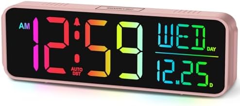 Peakeep Large Display Digital Alarm Clock for Bedroom with Date Day of Week by PEAKEEP