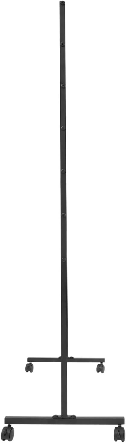 7 Tier Metal Display Rack with Wheels, Floor Standing Scarf Display Stand, Hijab Rack for Retail Stores, Towel, Belts, Ties, and Pants (Black, 7 Tier)