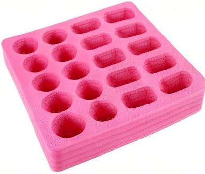 Polar Whale Lotion and Body Spray Stand Organizer Large Tray Pink Durable Foam Washable Waterproof Insert for Home Bathroom Bedroom Office 12.3 x 11.75 x 2 Inches 20 Slots