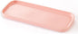 Ceramic Bathroom Tray,Kitchen Sink Organizer Tray,Cosmetics Holder (Pink)