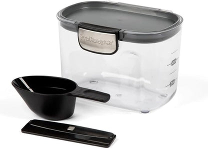 ProKeeper+ by Progressive International Clear Plastic Airtight Food Baker's Kitchen Storage Organization Container Canister Set with Magnetic Accessories (Specialty Flour 1.5-Quart)