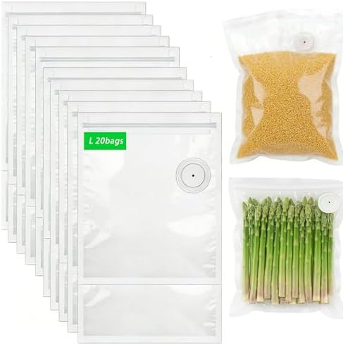 MOMODA Sous Vide Cooking Bags - Set of 20 | BPA-Free Reusable Vacuum Seal Bags (20 Large) by MOMODA