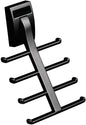 TAG Hardware Premium Space Saving Eight Tie Storage Hook Cleat Mount Organizer Rack for Home and Business (New Black)