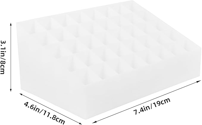 Cabilock 40 Slot White Plastic Lipstick Organizer Makeup Storage Stand Cosmetic Display Case for Vanity Table