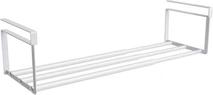 Hanging Shelf for Shoes and Books, Metal Under Cabinet, White