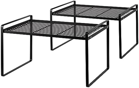Shantton Cabinet Shelf Organizer, Pantry Shelf Rack, Black 16.1x10.6x9.5 by Shantton
