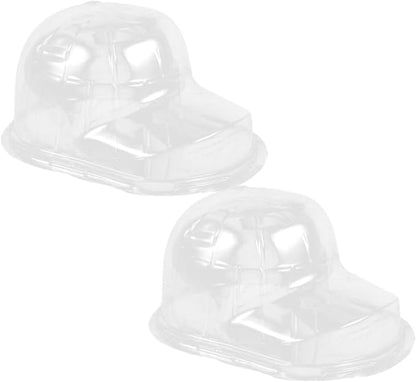BESPORTBLE Baseball Hat Display Case 2 Sets Plastic Clear Baseball Cap Hat Display Case Protector Baseball Hat Holder Packaging Hat Boxes for Collectibles Travel