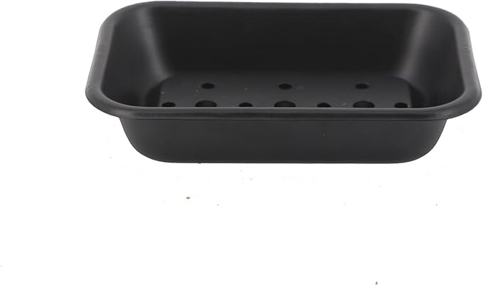 Joy Choice 6.5" Farmhouse Soap Dish with a Tray -Black Metal Soap Dish for Bathroom, Tub and Kitchen, Farmhouse Sponge Holder for Kitchen Sink (Black)
