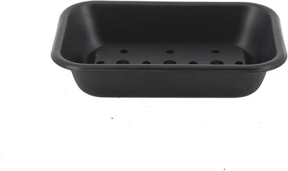 Joy Choice 6.5" Farmhouse Soap Dish with a Tray -Black Metal Soap Dish for Bathroom, Tub and Kitchen, Farmhouse Sponge Holder for Kitchen Sink (Black)