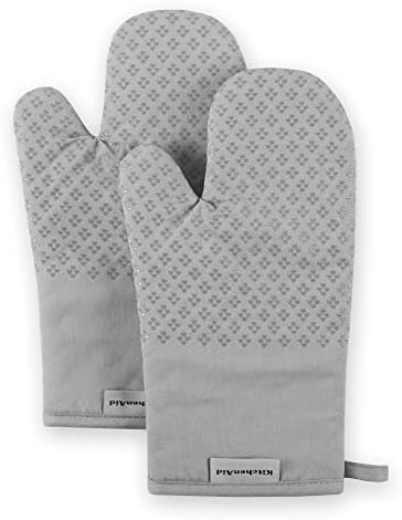 KitchenAid Asteroid Oven Mitt Set, 7"x12.5", Grey, 2 Piece by Unknown