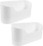 2pcs Adhesive Wall-mounted Kitchen Cabinet Door Organizer with Abs Storage Box for Bathroom Makeup and Office Supplies Compact Space-saving Holder for Home and Restaurant Use