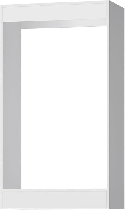 ROOMTEC 31.5" Double Hanging Closet Unit, Modular Closet System with Hanging Rod, Wardrobe Organizer for Bedroom or Walk-in Closet, Wall Mounted, Customizable Clothes Storage Unit, White