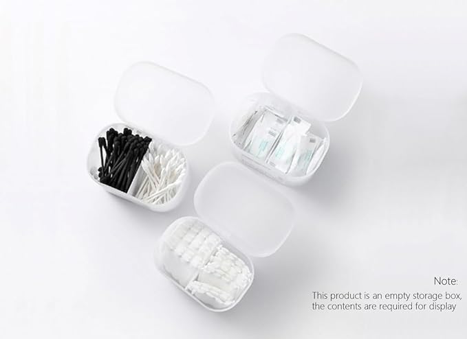 home transparent cotton pads/swabs large capacity storage box with PP(polypropylene) material, easy to use and take,beautiful design, muti-purpose, moisture-proof and dust-proof (Home)