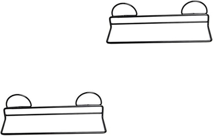 Amosfun 2pcs Eco-friendly Wall Hanging Shoe Rack Single Layer Adhesive Hooks for Shoes Organizer for Bathroom Living Room Door