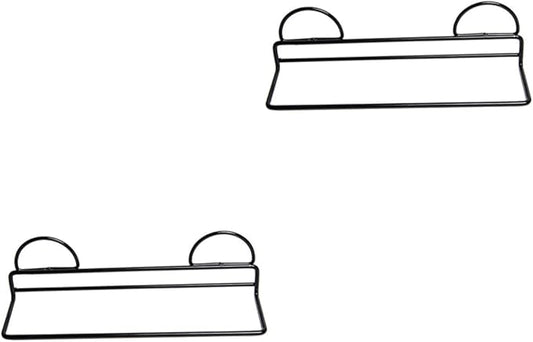 Amosfun 2pcs Eco-friendly Wall Hanging Shoe Rack Single Layer Adhesive Hooks for Shoes Organizer for Bathroom Living Room Door