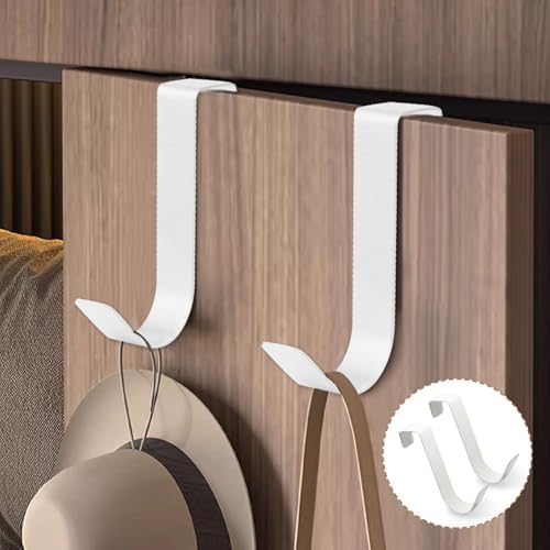 Over Cabinet Door Hooks, White, 12 Pack - Image 3