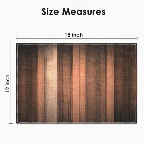 Emvency Farmhouse Placemats Set of 4, 12x18 Inch, Striped Vintage - Image 2