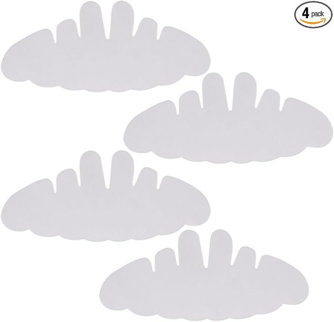 4pcs Hat Shaper Insert, Hat Sweat Liner to Keep Shape Reusable Baseball Cap Liner (White)