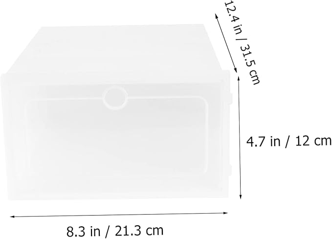 Shoe Containers 12pcs Stackable Shoe Boxes Plastic Lids Clear for Home Office Entryway Storage