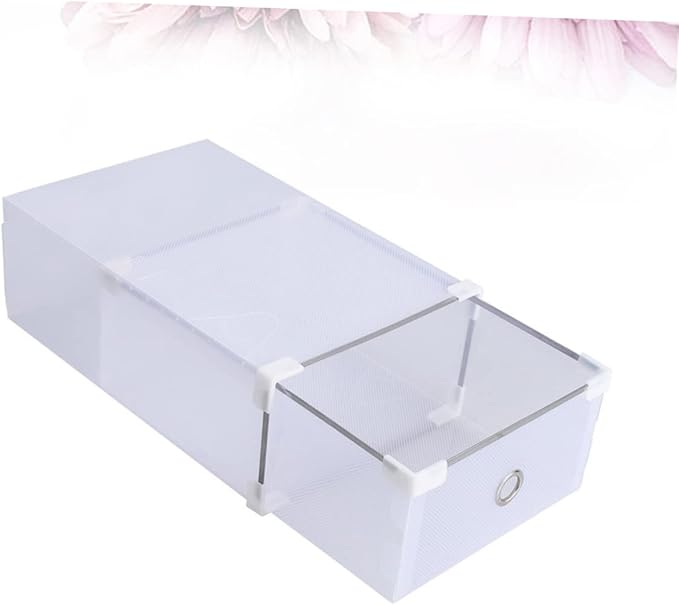 Amosfun 6pcs Shoes Storage Case Translucent Boxes Keep Shoes Clean Tidy for Dorm Home Office
