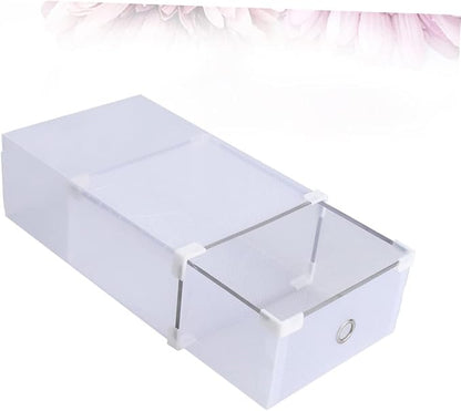 Amosfun 6pcs Shoes Storage Case Translucent Boxes Keep Shoes Clean Tidy for Dorm Home Office