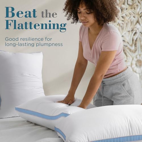 viewstar Pillows Queen Size Set of 2, Firm Support, Light Blue - Image 5