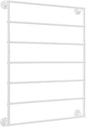 Wall Mounted Display Rack, 7-Tier Wall Mounted Scarf Rack, White Towels Storage Rack, Wrapping Paper Ribbon Organizer, Metal Wall Display Rack for Bedroom, Retail Store, Flower Shop