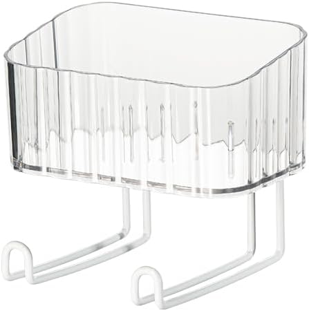 Adhesive Clear Hanging Headband Organizer Wall, Makeup Storage Box with Brackets Rack Caddy for Hair Headband Jewelry Clips Pins Rings
