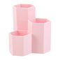 LoveBB Makeup Brush Holder Organizer, 3 Slot Plastic Cosmetics Brushes Pen Storage Solution, Pink