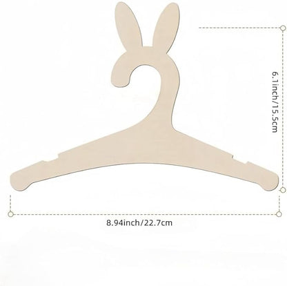 20 Pack Wooden Kids Hangers 9Inch Childrens Clothes Hangers Cute Non Slip Wood Baby Toddler Hangers DIY Wooden Baby Hangers for Closet, for Baby Toddler Kids Clothes & Pants (Rabbit Ear)