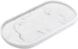 Luxspire Bathroom Vanity Tray, Handmade Resin Kitchen Tray, Oval Toilet Tank Tray, Bathroom Countertop Organizer Tray for Jewelry/Perfume/Soap Dispenser/Hand Towel - 11.4 Inch, Marble White