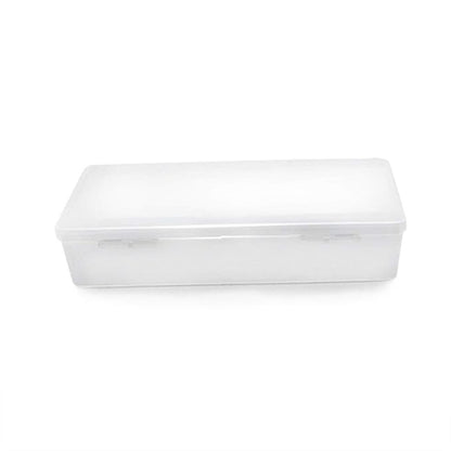 Transparent Box Storage Case for Nail Art Equipment Manicure Tool Organzing Pedicure Tool Empty Plastic Box (White)