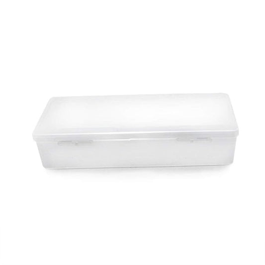 Transparent Box Storage Case for Nail Art Equipment Manicure Tool Organzing Pedicure Tool Empty Plastic Box (White)