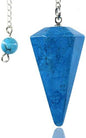 Faceted Mixed gemstone crystal pendulum point reiki chakra pendant bead Chain 6''
