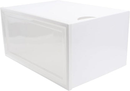 BESPORTBLE Pp Plastic Shoe Storage Box 33.5x24.5x17.5cm Stackable Sneaker Organizer for Home Closet Footwear Storage
