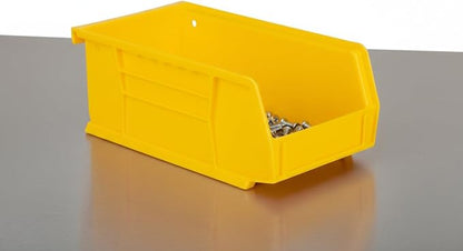 Hudson Exchange 7-1/2" x 4" x 3" (12 Pack) Plastic Stackable Storage Bin and Hanging Container, Yellow