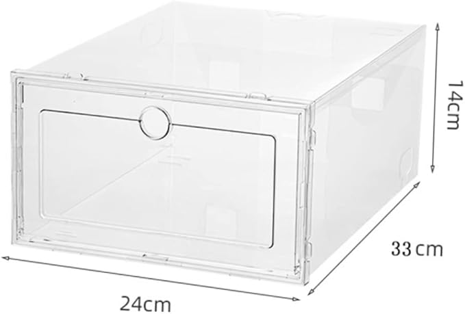 Ciieeo 6pcs Plastic Shoes Box Stackable Storage Containers for Sneakers Organizing Storage Boxes Lids