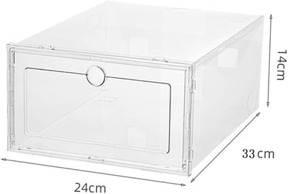 Ciieeo 6pcs Plastic Shoes Box Stackable Storage Containers for Sneakers Organizing Storage Boxes Lids