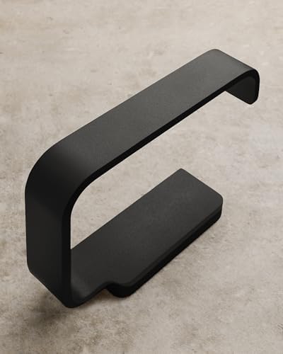 KAZAI. Toilet Paper Holder Wall Mount No Drill | Adhesive Toilet Paper Holder | Bathroom Tissue Holder | Metal Toilet Paper Roll Dispenser | Black - Image 4