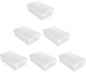 Healeved 6pcs Large Shoe Storage Boxes 33x20x12cm with Flip-top Lids White Plastic Shoe Organizer for Home Dustproof Closet Storage