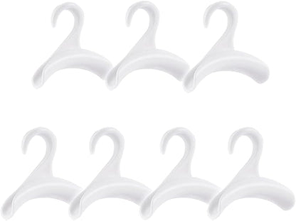 7pcs Purse Hanger, Handbag Organizer Hooks, Handbag Hanger, Hook Bag Rack Holder, Closet Rod Hanger for Bags/Purses Hanging, Bag Collection/Shape Protecting, Space Organizing (BH-001 White)