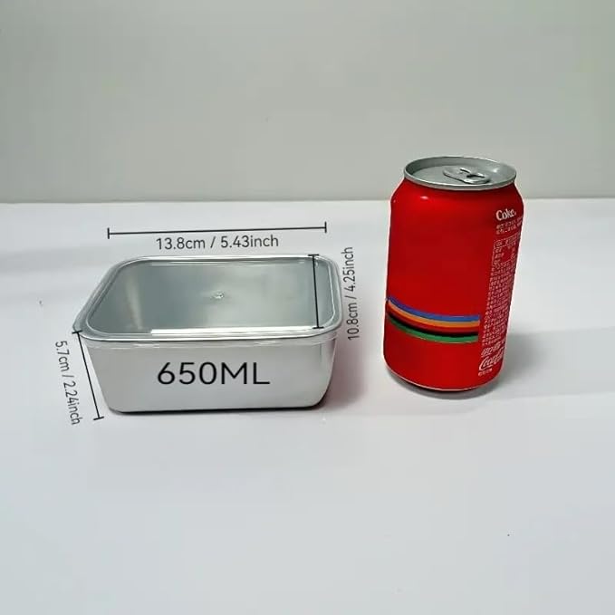 6pcs Stainless Steel Stacking Food Containers with Lids, Reusable Snack & Prep Containers for Office, sp-00018