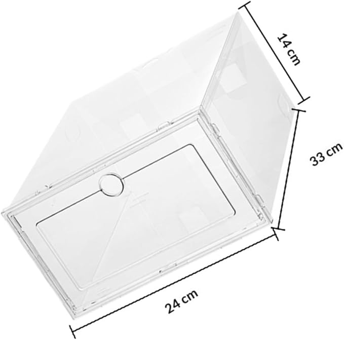 Plastic Shoe Storage Boxes 6pcs Drawer Style Shoe Organizer Containers Dustproof Moisture Resistant Sneaker Cases for Closet