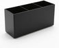Daxolanz 3 Section Acrylic Cutlery Organizer for Countertop, Modern Flatware Storage Caddy for Spoons Forks Knives, Space Saving Utensil Holder for Kitchen, Cabinet or Dining Room (Medium)