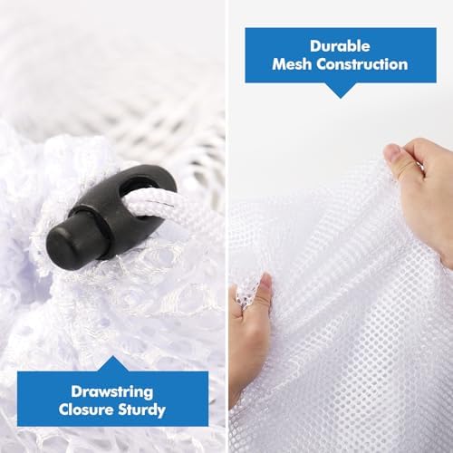 4Pcs Mesh Laundry Bags Washing Machine Mesh Wash Bags for Clothes,Underwear,Lingerie, Bed Linen with Drawstring Closure Sturdy(4 Size) - Image 6