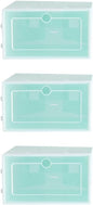 MAGICLULU 6pcs Stackable Thickened Plastic Shoe Storage Boxes Large Size Green Sturdy Shoe Containers for Closet Organization and Home Storage