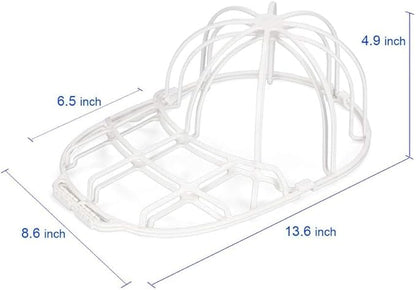 Hat Washer Cage for Washing Machine – Baseball Cap Cleaner Rack for Washer & Dishwasher, Structured Cap Shaper & Protector for Hats – 4 Packs (No Assembly)