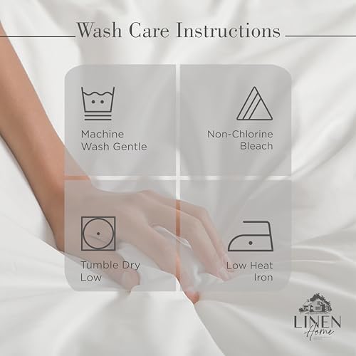 Linen Home 100% Cotton Percale Twin Size Fitted Sheet only, Brushed Rose - Image 6