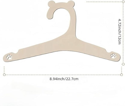 20 Pack Wooden Kids Hangers 9Inch Childrens Clothes Hangers Cute Non Slip Wood Baby Toddler Hangers DIY Wooden Baby Hangers for Closet, for Baby Toddler Kids Clothes & Pants (Bear Ear)